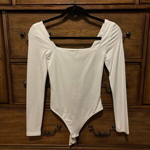 Aritzia white Square neck bodysuit